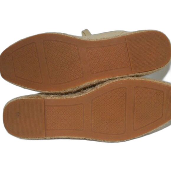 Tory Burch Rios Lace Up Cream Espadrille Booties boots Size 8 - Picture 7 of 13